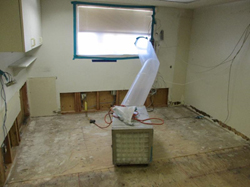 Temporary ventilation system setup
